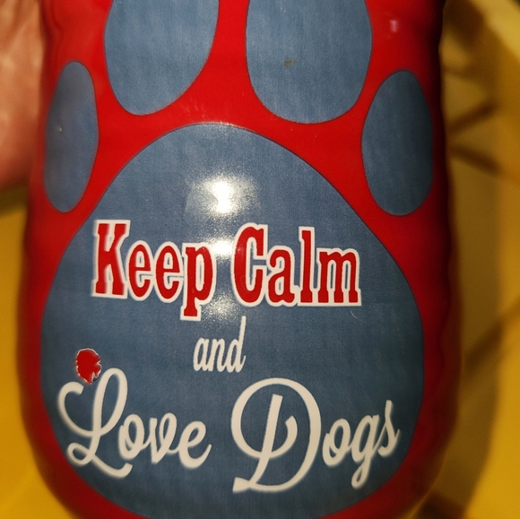 Denise East, "Love Dogs", Red Oversized Coffee Mug. - Picture 2 of 10